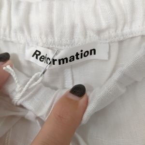 Reformation Petite iconic Olina Linen Pant NWOT